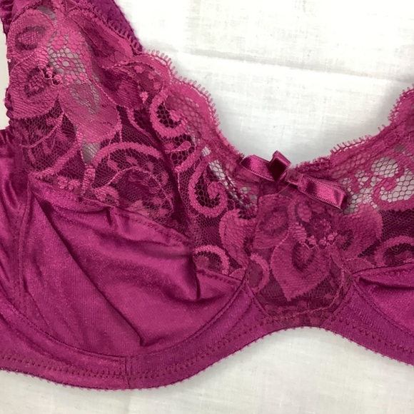 NWT vintage 90s unlined nylon lace bra - Picture 3 of 4